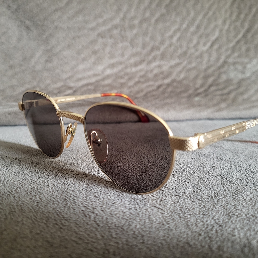 Jean Paul Gaultier Junior 57-3177, Vintage 90s steampunk round sunglasses NOS